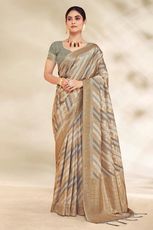 Multicolour Woven Work Cotton Saree