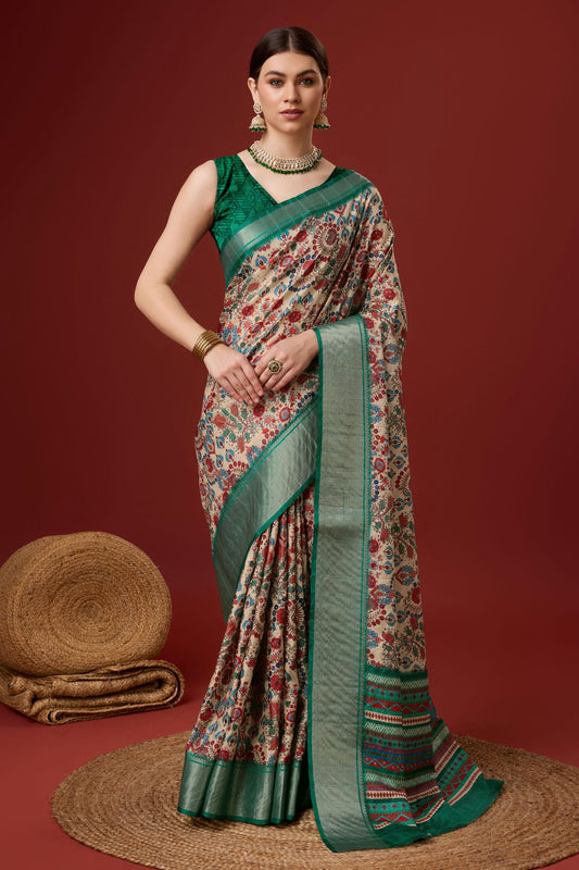 Multicolour Woven Work Cotton Saree