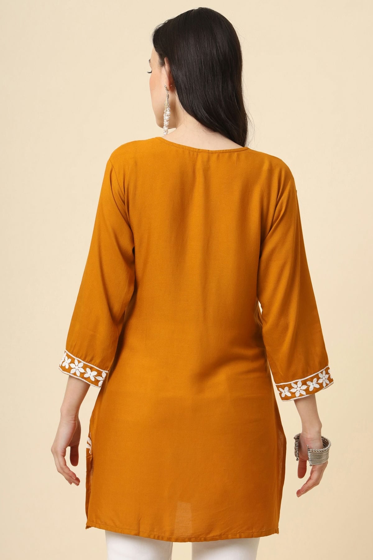 Mustard Colour Rayon Readymade Top