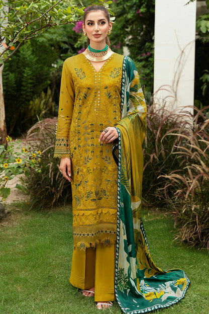 Mustard Colour Rayon Semi Stitched Pakistani Suit