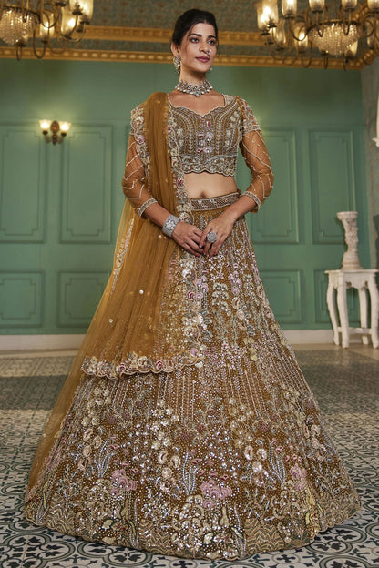 Mustard-Colour-Semi-Stitched-Net-Lehenga-Choli-VSLC1112550