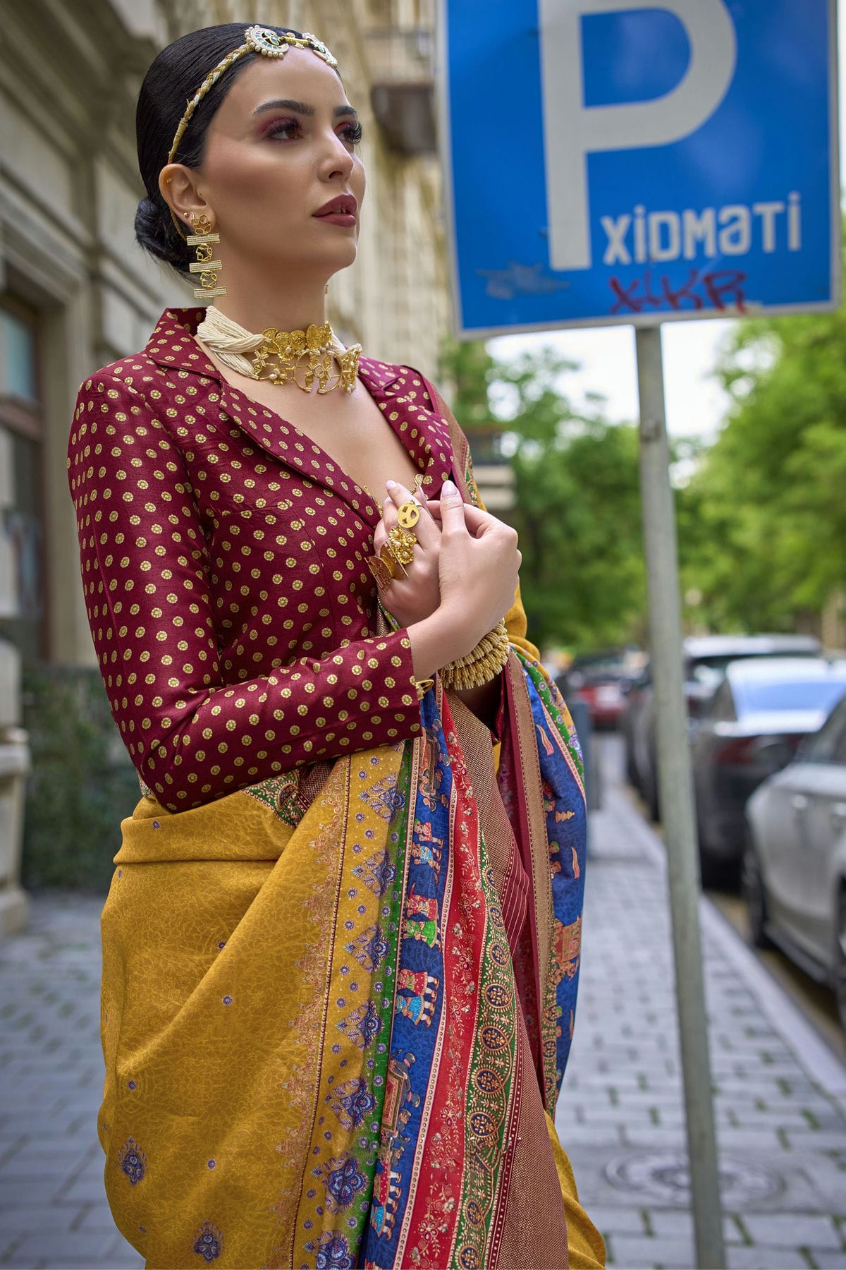 Mustard Colour Silk Traditional Saree