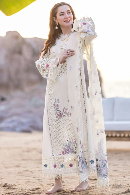 Off White Colour Cotton Semi Stitched Pakistani Suit