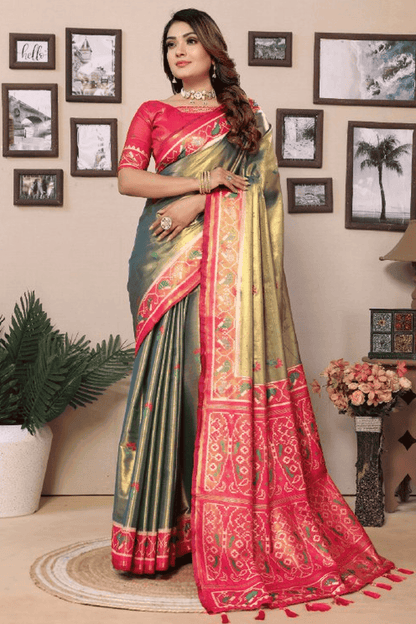 Olive-Green-Colour-Woven-Work-Pure-Banarasi-Tissue-Silk-Traditional-Saree-VSSD1250292