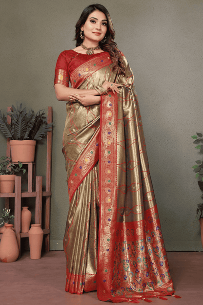 Olive-Green-Colour-Woven-Work-Pure-Banarasi-Tissue-Silk-Traditional-Saree-VSSD1250318