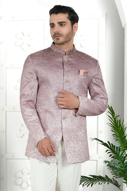 Onion Pink Colour Art Silk Jodhpuri Jacket VSJP1230111