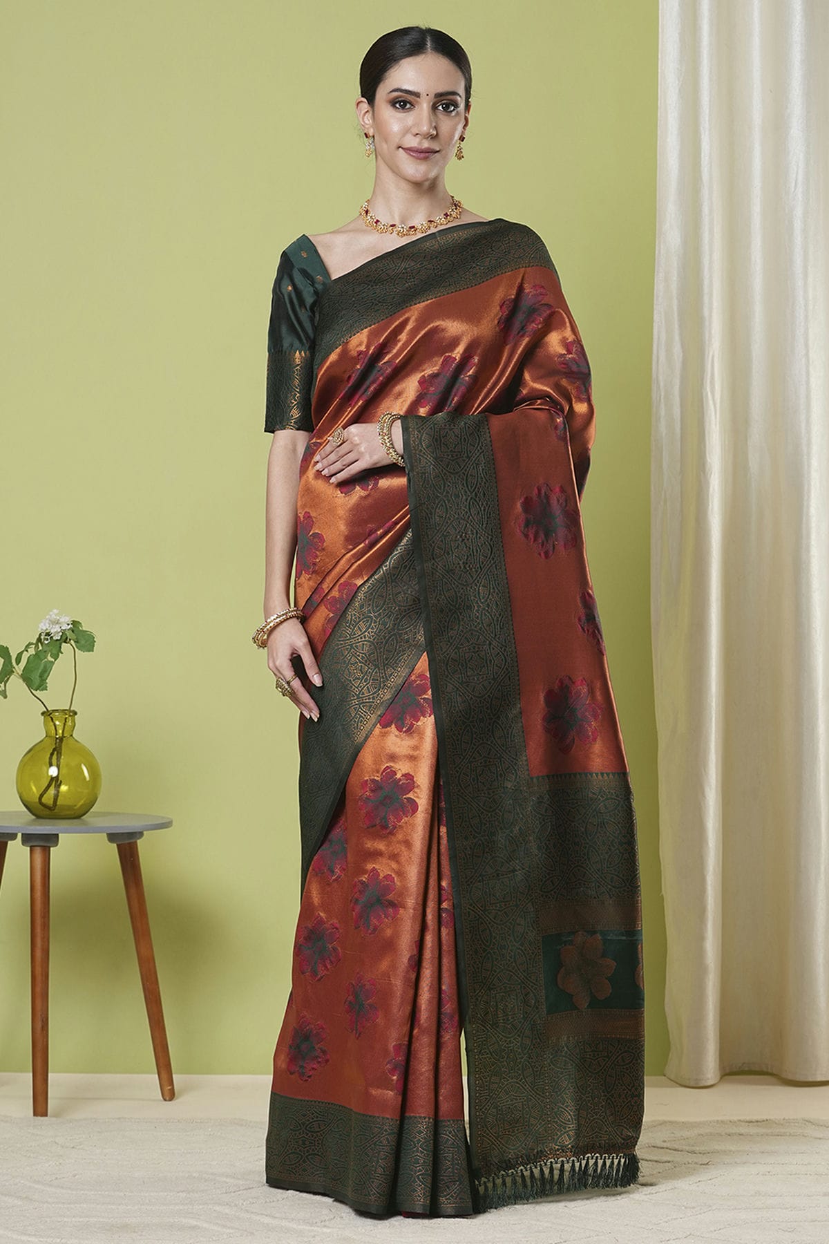 Orange-Colour-Banarasi-Silk-Traditional-Saree-VSSD1112635