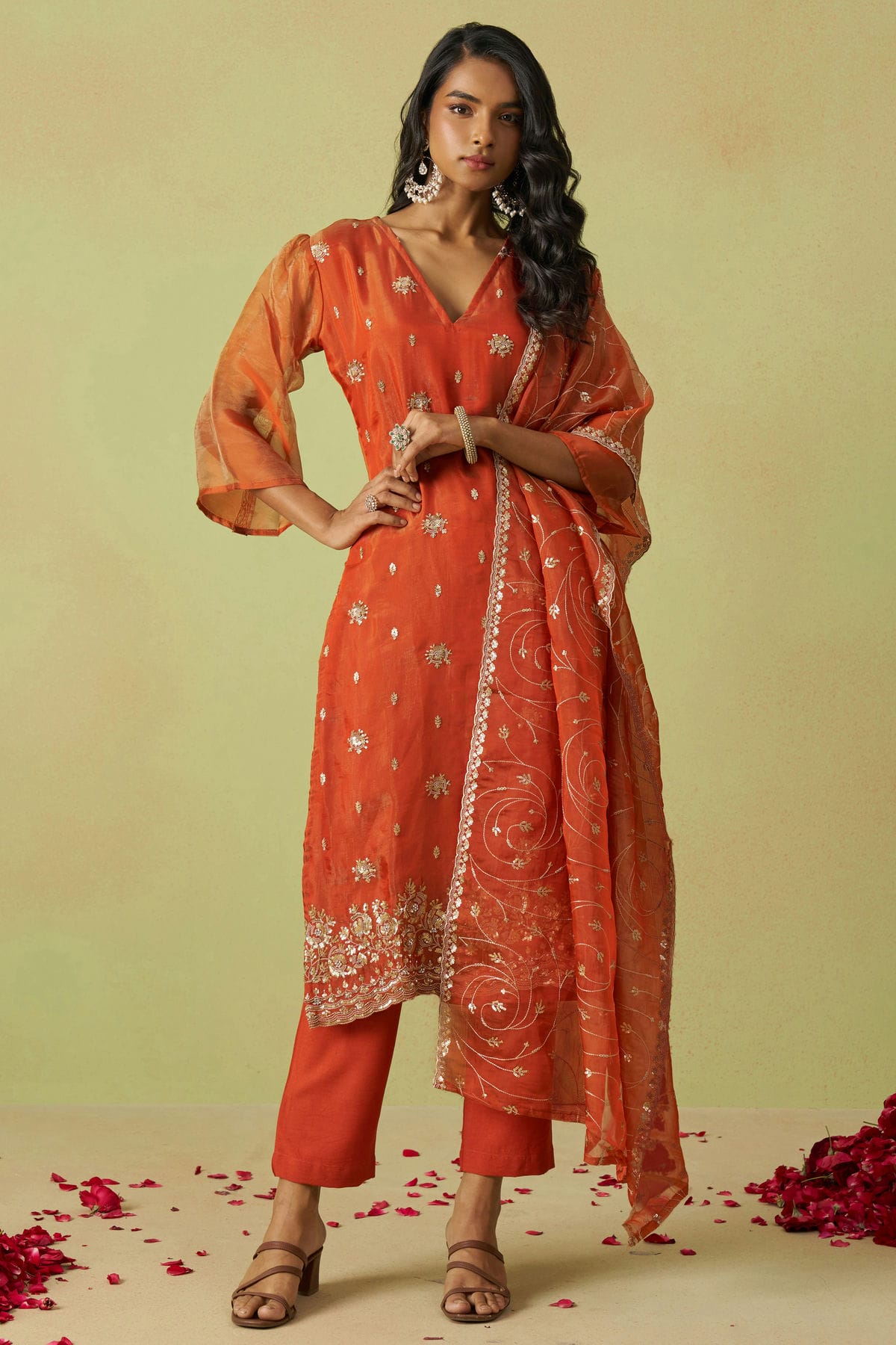 Orange-Colour-Semi-Stitched-Shimmer-Organza-Pant-Style-Suit-VSSM1112795