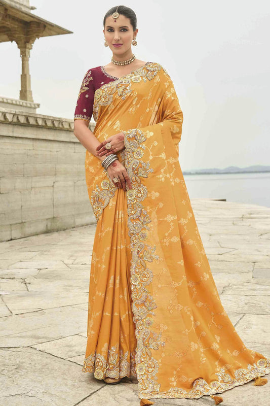 Orange-Colour-Viscose-Tissue-Silk-Designer-Saree-VSSD1112657