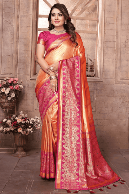 Orange-Colour-Woven-Work-Pure-Banarasi-Tissue-Silk-Traditional-Saree-VSSD1250287