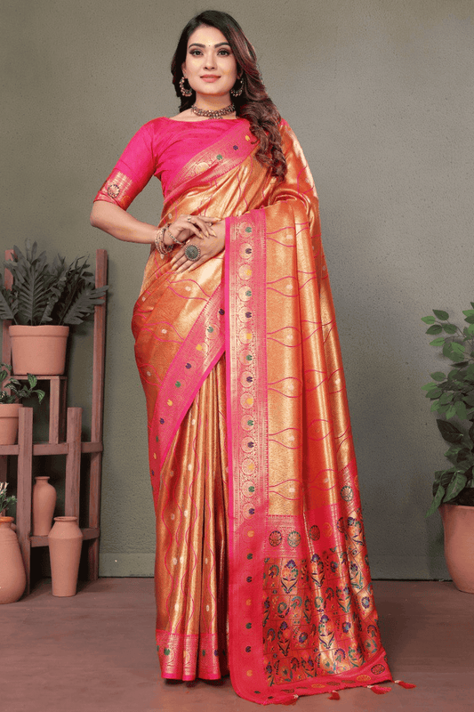 Orange-Colour-Woven-Work-Pure-Banarasi-Tissue-Silk-Traditional-Saree-VSSD1250317