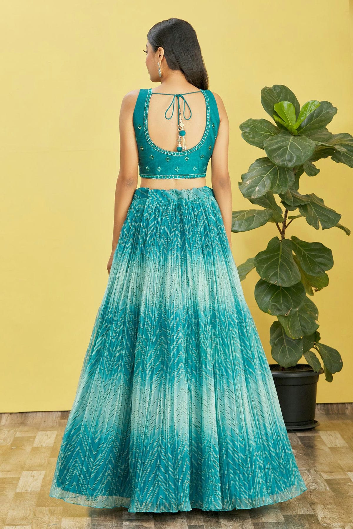 Organza Embroidery A Line Lehenga Choli