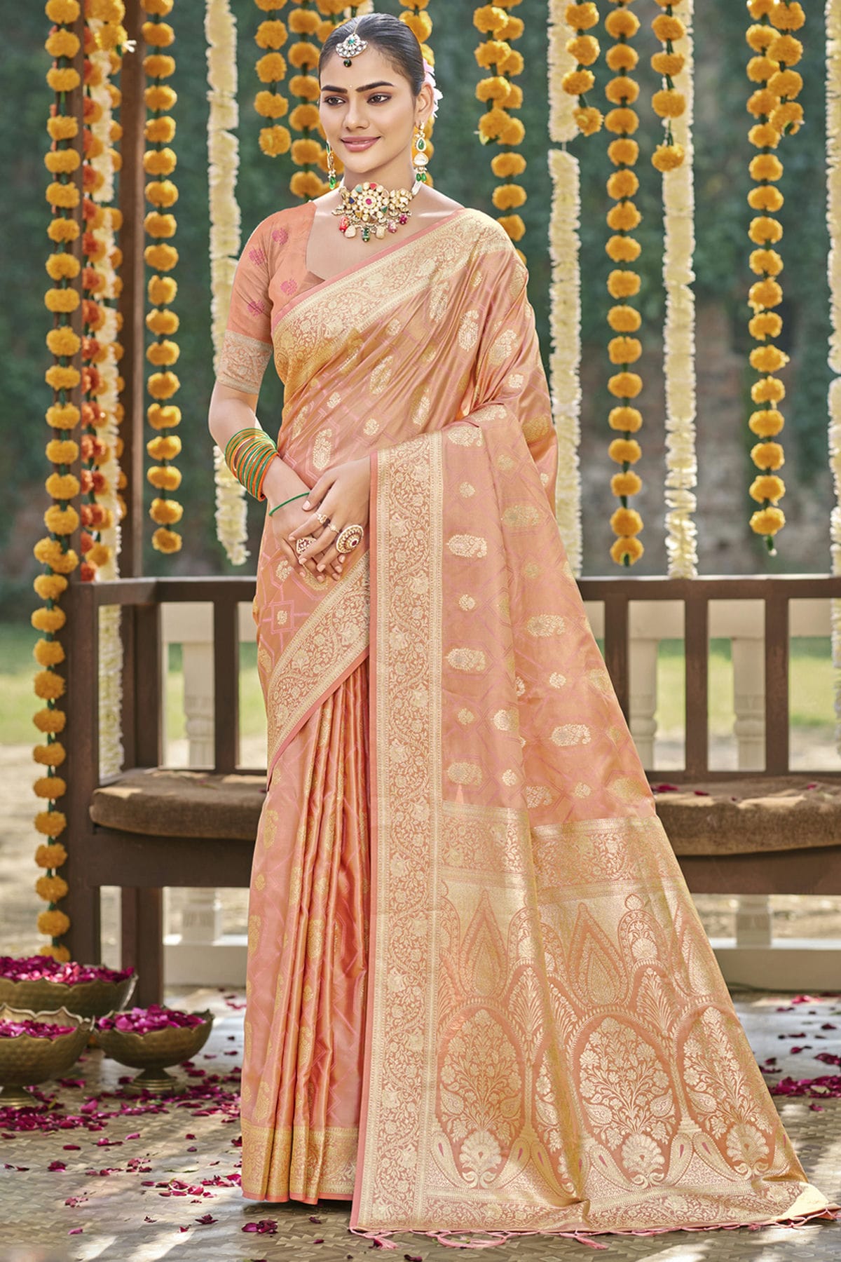 Peach-Colour-Woven-Work-Satin-Silk-Traditional-Saree-VSSD1103364