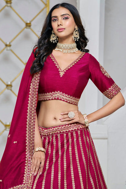 Pink Colour Art Silk Lehenga Choli