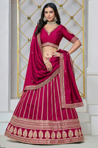 Pink Colour Art Silk Lehenga Choli