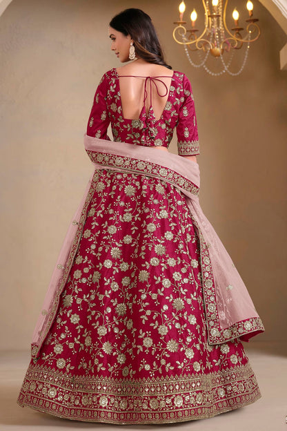 Pink Colour Art Silk Lehenga Choli VSLC1050690