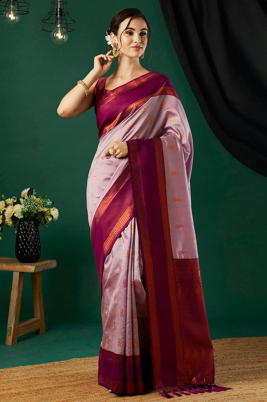 Pink Colour Banarasi Silk Traditional Saree