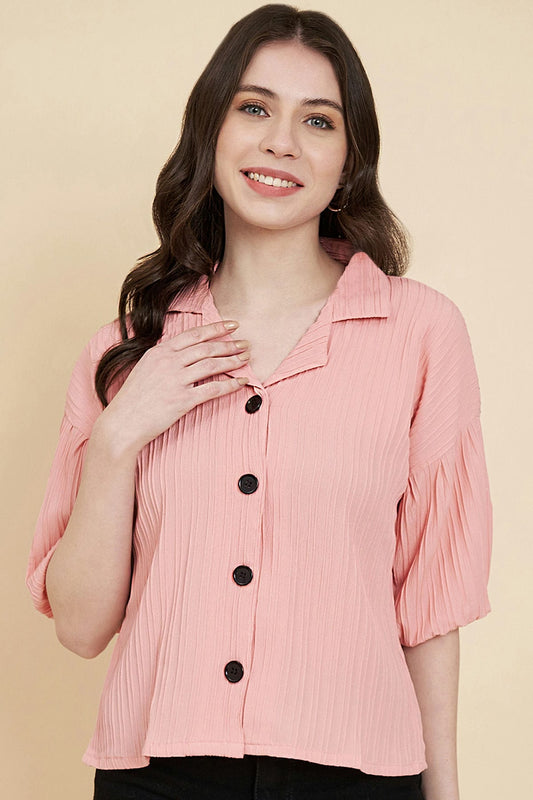 Pink Colour Boxy Readymade Top