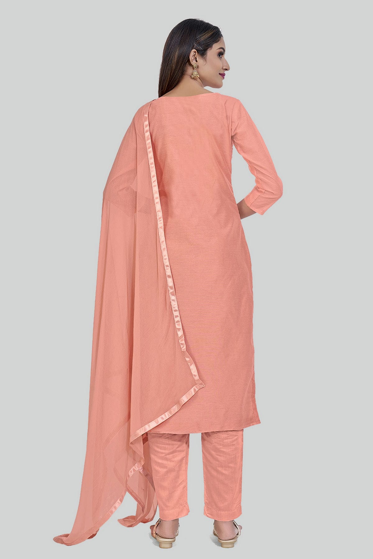 Pink Colour Chanderi Silk Pant Style Suit VSSM1110654