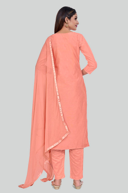 Pink Colour Chanderi Silk Pant Style Suit VSSM1110654