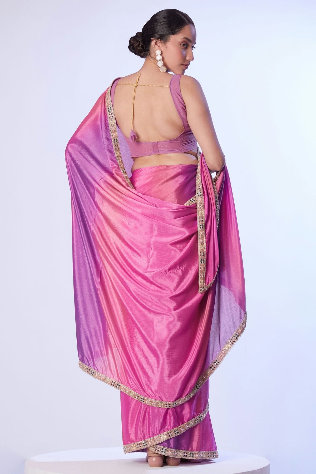 Pink Colour Chinon Designer Saree VSSD1112606