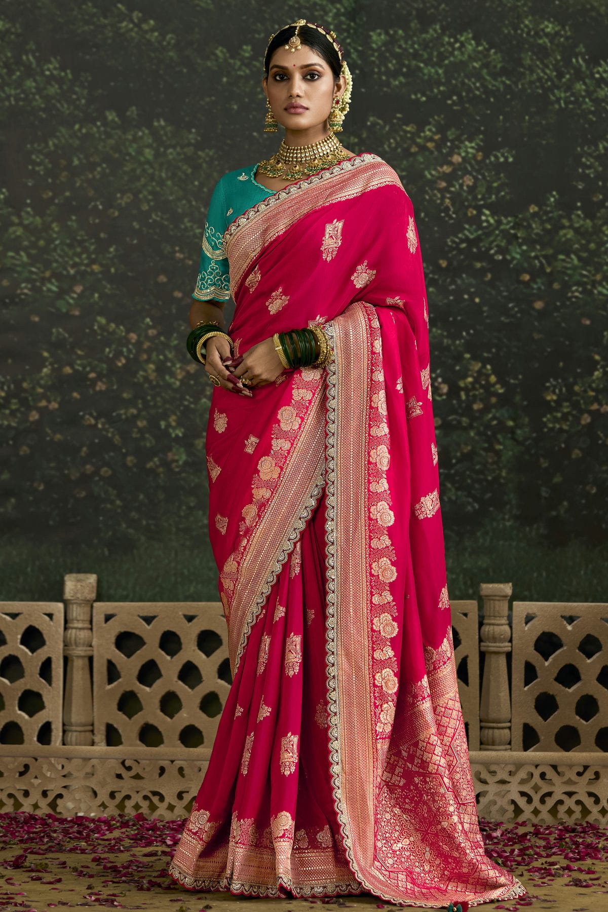 Pink Colour Dola Silk Designer Saree