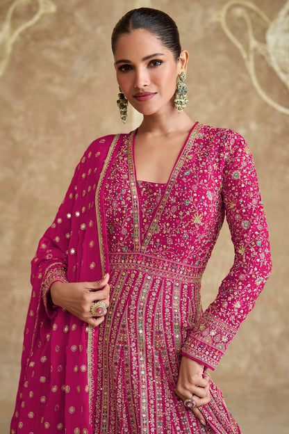 Pink Colour Georgette Gown VSSM1140587