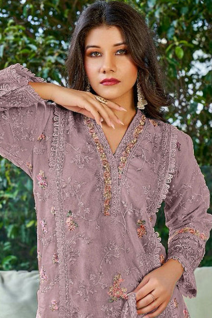 Pink Colour Georgette Pakistani Suit