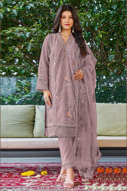 Pink Colour Georgette Pakistani Suit