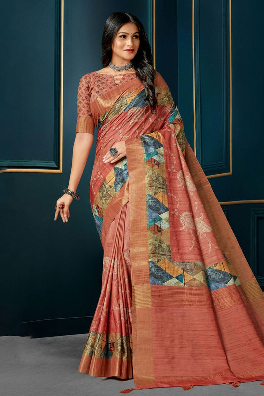 Pink Colour Kotha Silk Traditional Saree