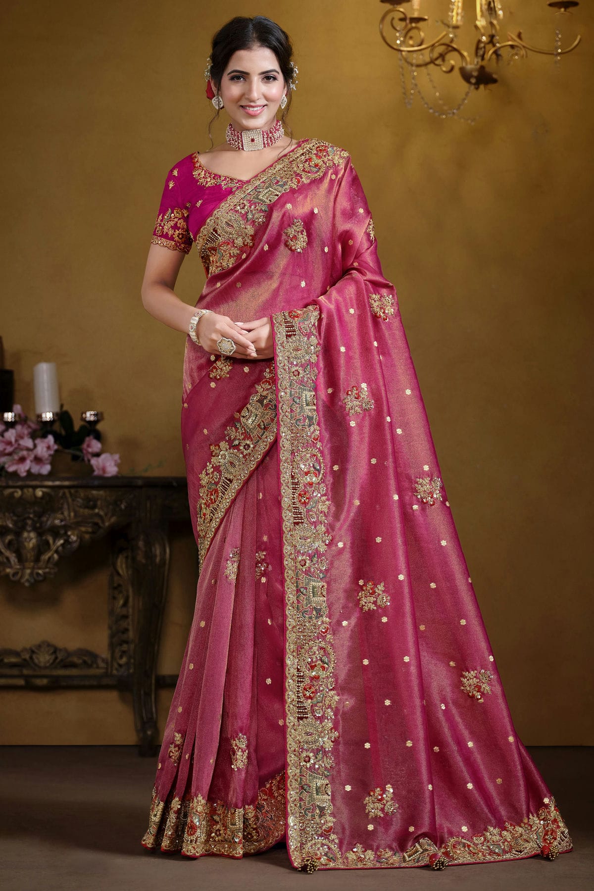 Pink-Colour-Organza-Silk-Designer-Saree-VSSD1112601