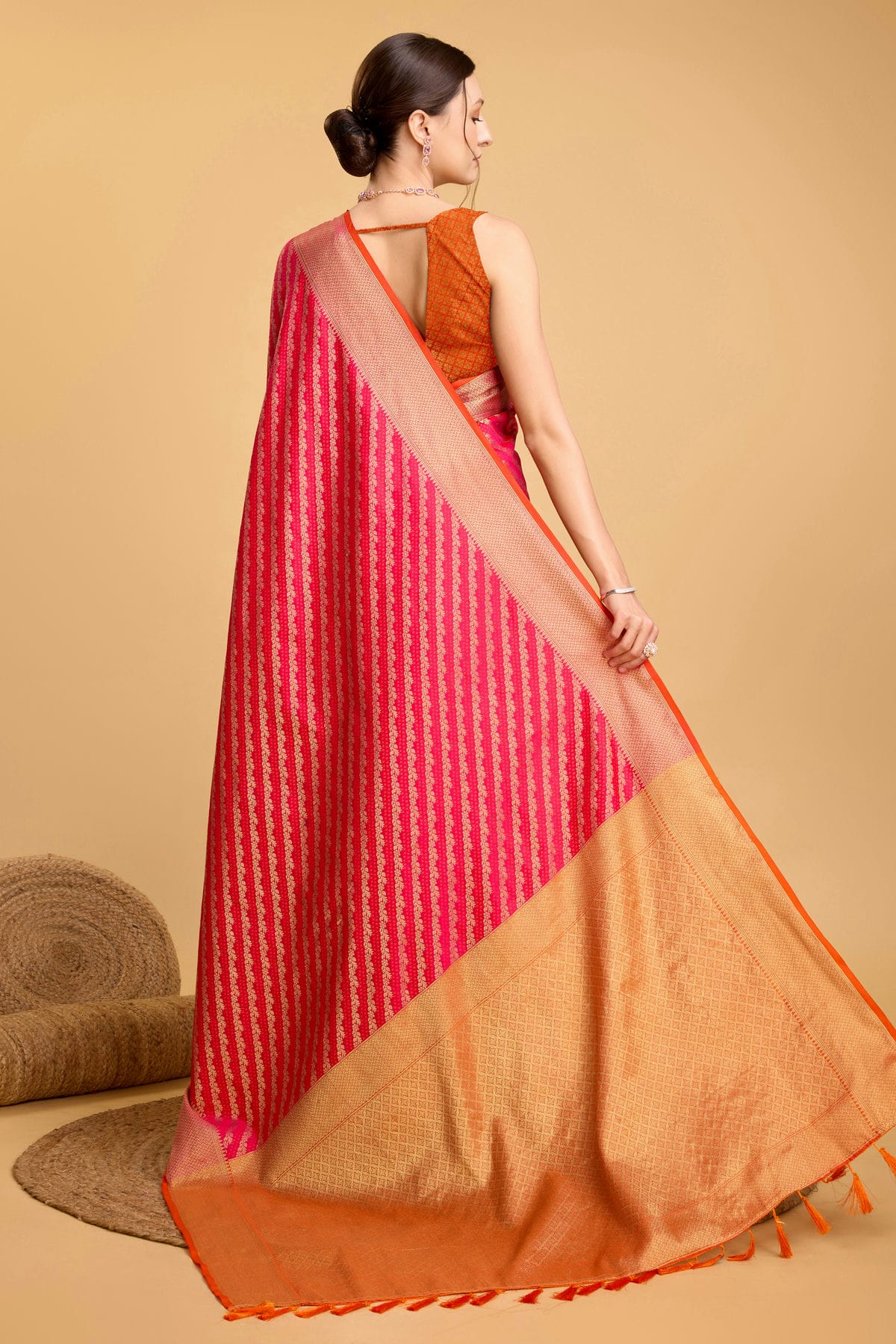 Pink Colour Patola Silk Saree