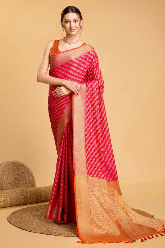 Pink Colour Patola Silk Saree