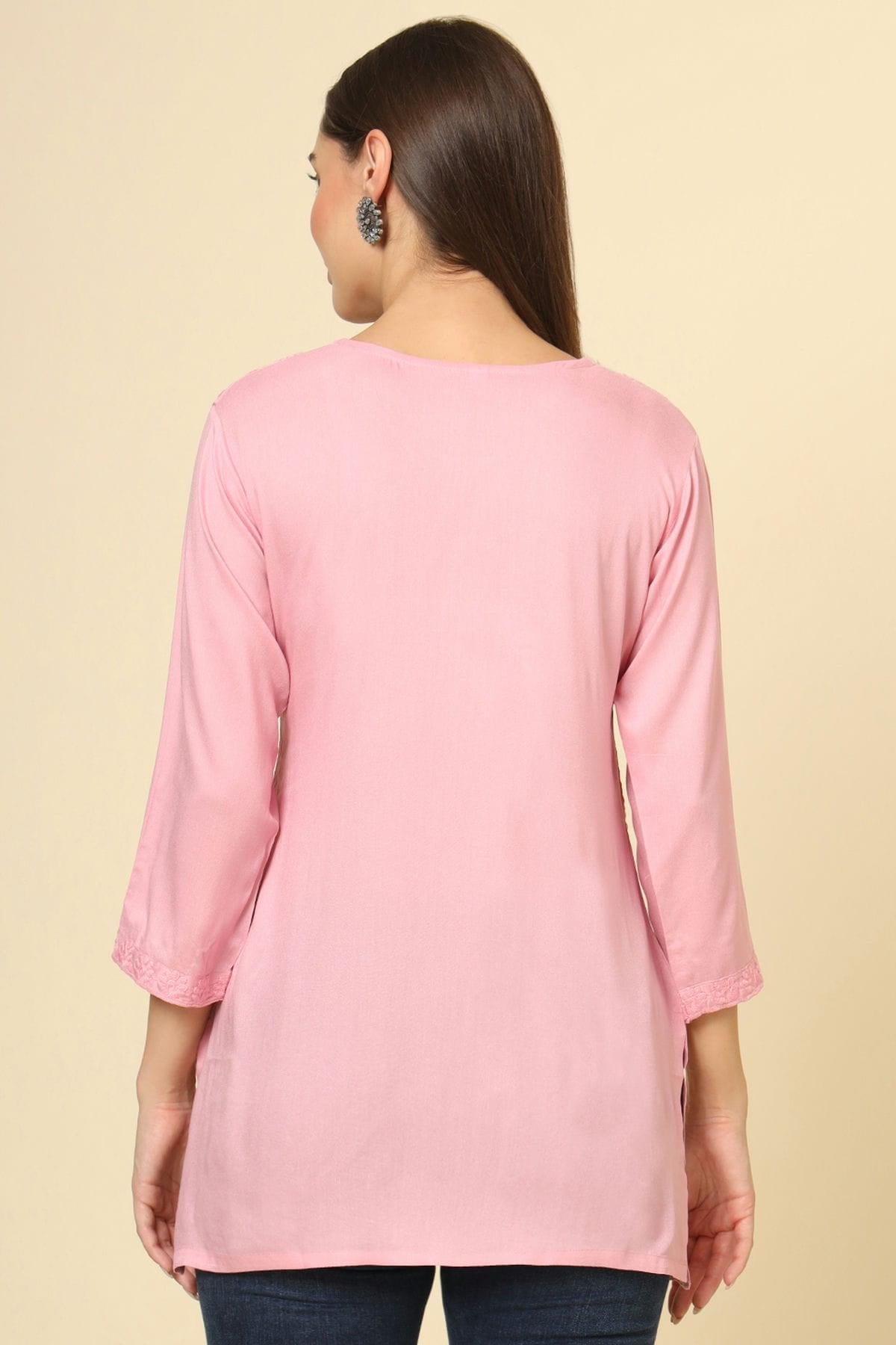 Pink Colour Rayon Readymade Top