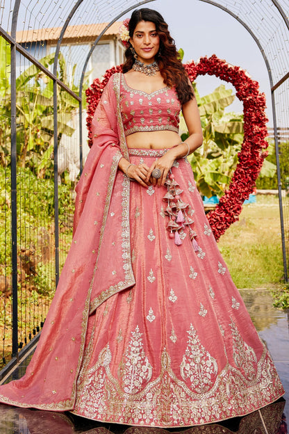 Pink-Colour-Semi-Stitched-Organza-Lehenga-Choli-VSLC1112557