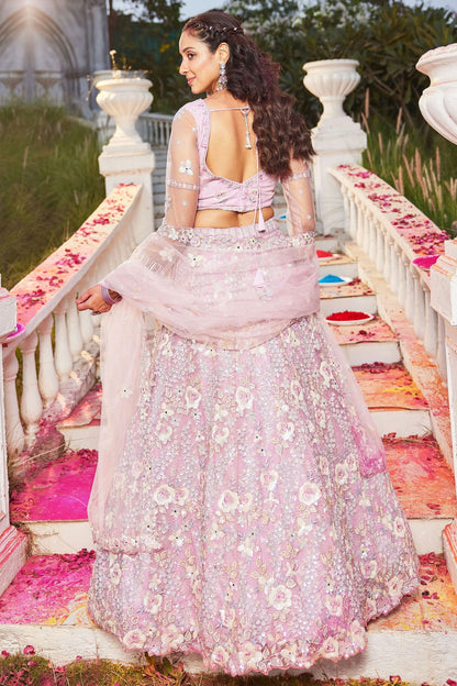 Pink Colour Semi Stitched Satin Lehenga Choli VSLC1112561