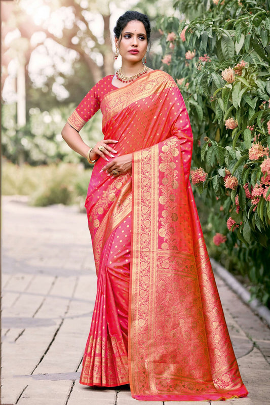 Pink Colour Silk Traditional Saree