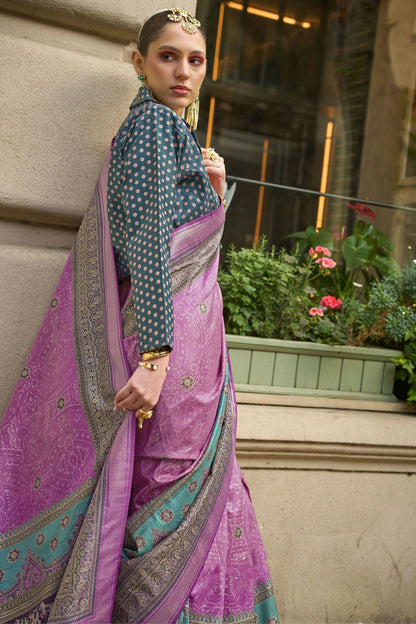 Pink Colour Silk Traditional Saree