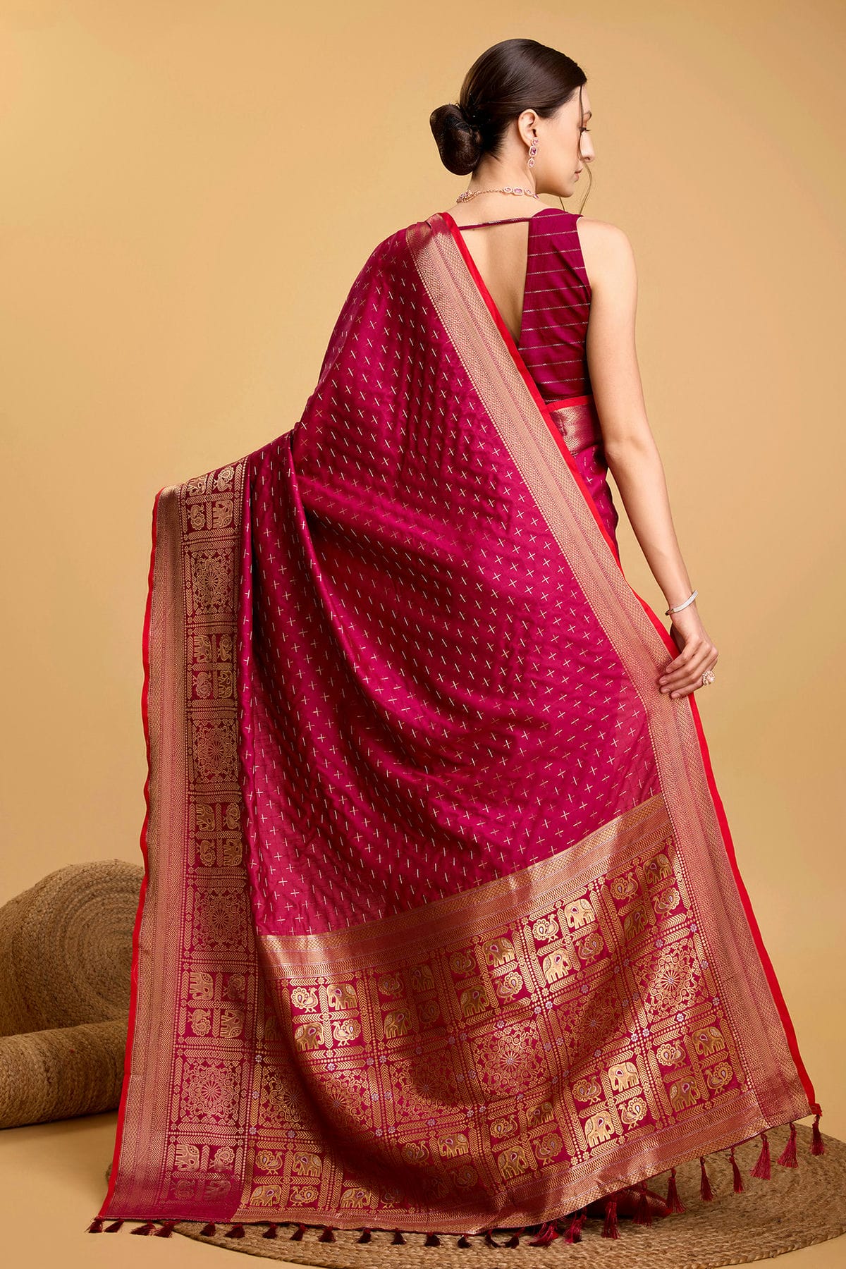 Pink Colour Soft Silk Saree