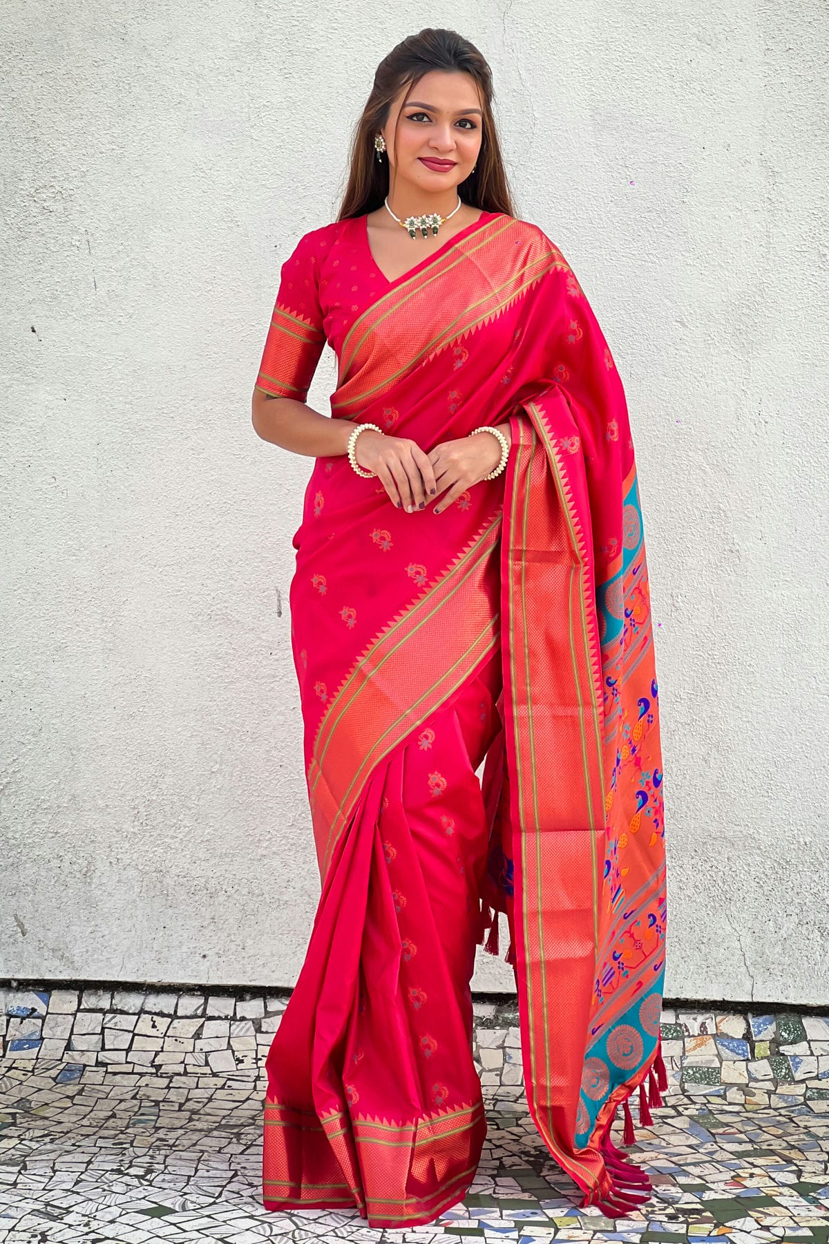 Pink Colour Soft Silk Traditional Saree