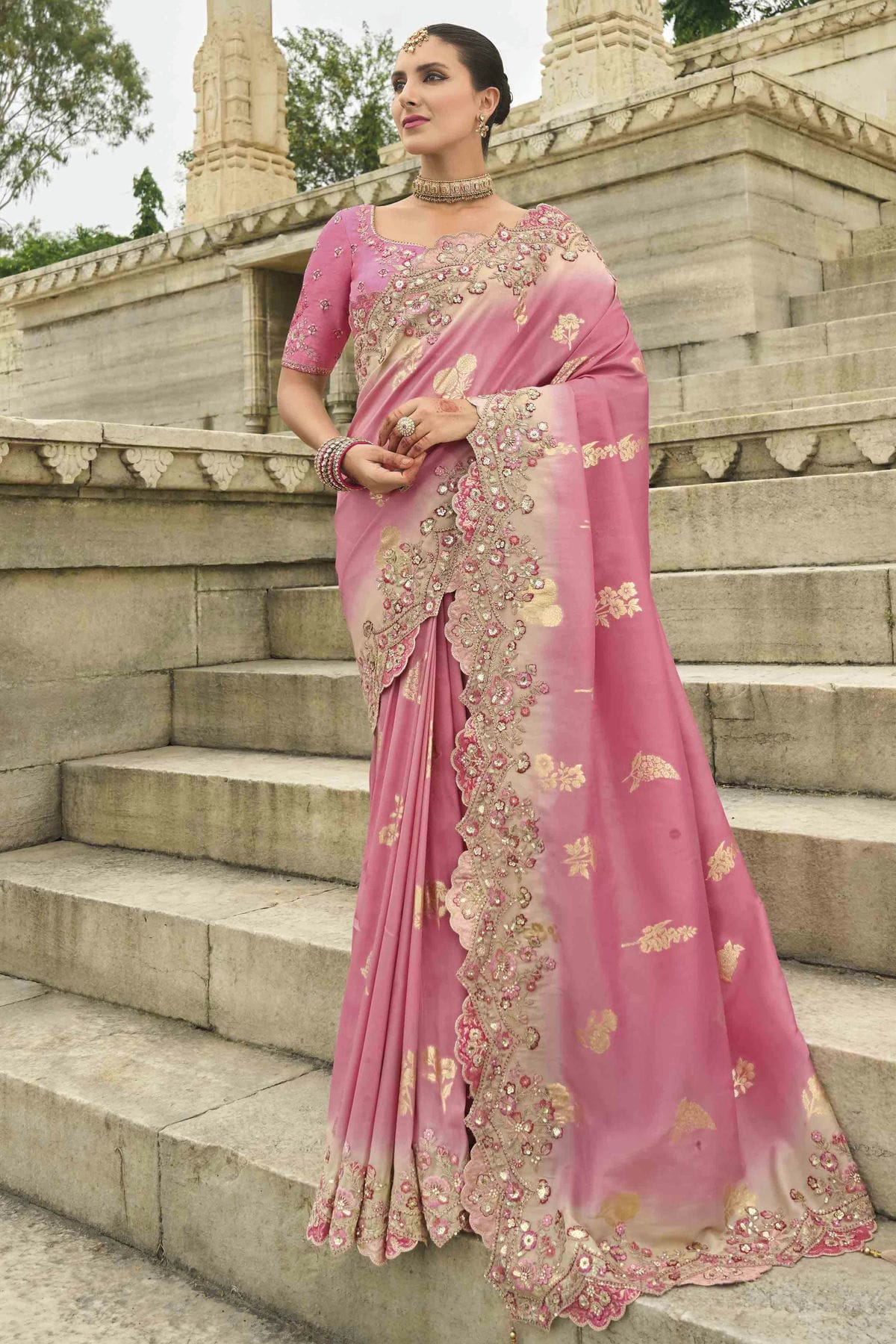 Pink-Colour-Viscose-Tissue-Silk-Designer-Saree-VSSD1112660