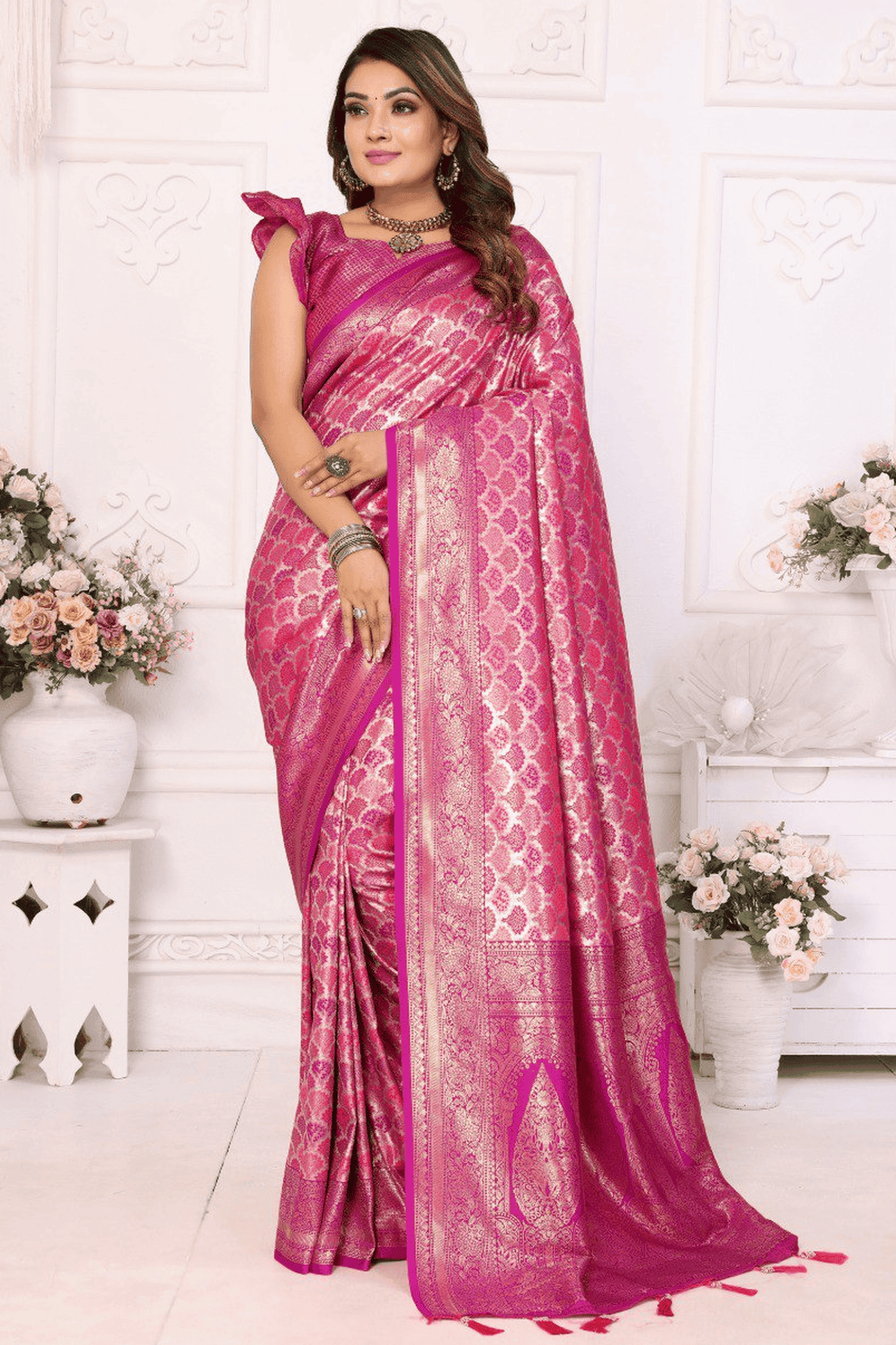 Pink-Colour-Woven-Work-Banarasi-Silk-Traditional-Saree-VSSD1250239