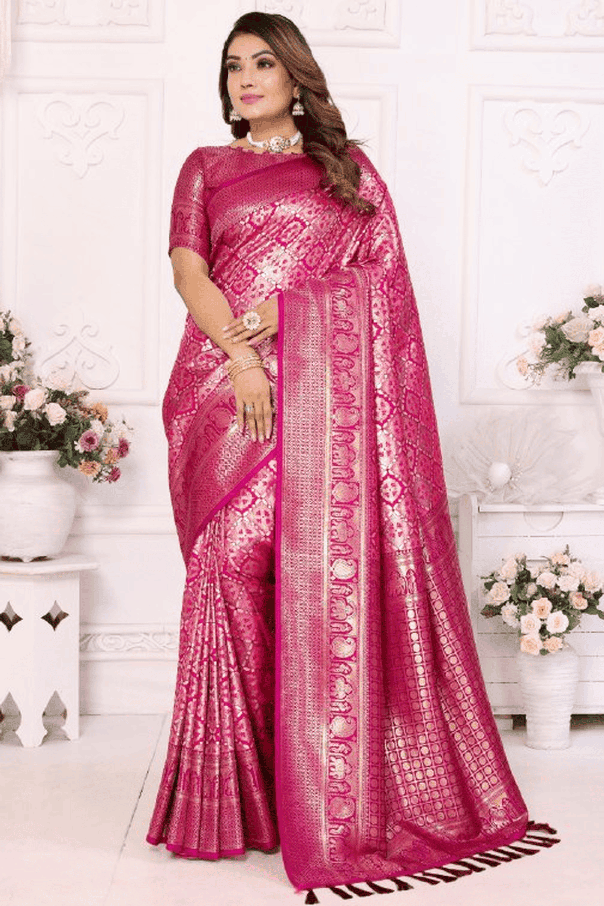 Pink-Colour-Woven-Work-Banarasi-Silk-Traditional-Saree-VSSD1250243