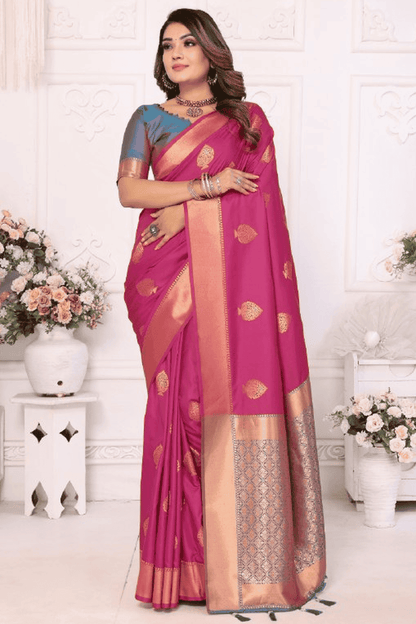 Pink-Colour-Woven-Work-Lichi-Soft-Silk-Traditional-Saree-VSSD1250314