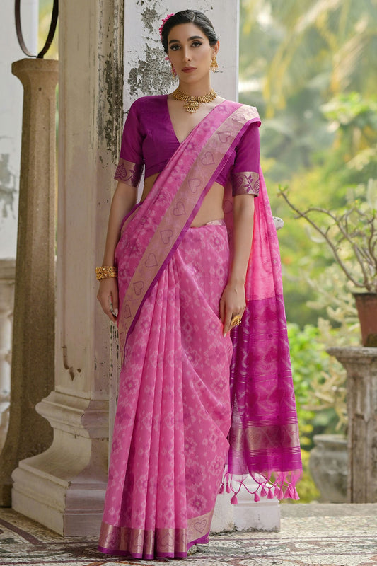 Pink-Colour-Woven-Work-Raw-Silk-Saree-VSSD1260038