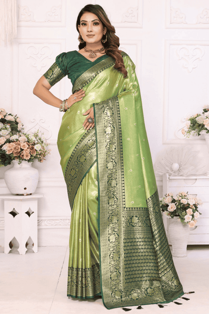 Pista-Green-Colour-Woven-Work-Pure-Banarasi-Tissue-Silk-Traditional-Saree-VSSD1250251