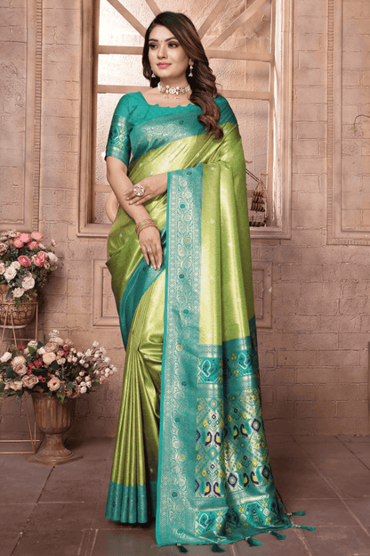 Pista-Green-Colour-Woven-Work-Pure-Banarasi-Tissue-Silk-Traditional-Saree-VSSD1250332