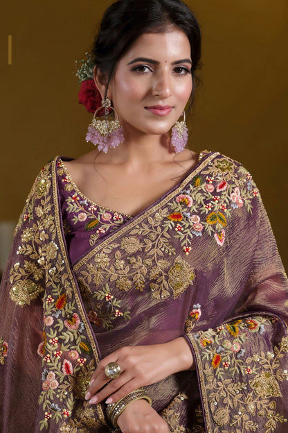 Purple Colour Banarasi Designer Saree VSSD1112604