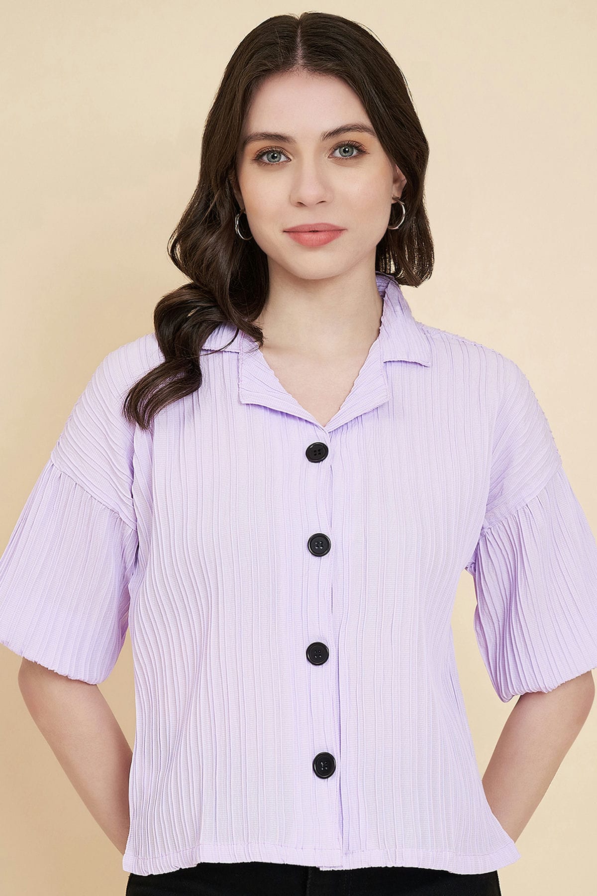 Purple Colour Boxy Readymade Top