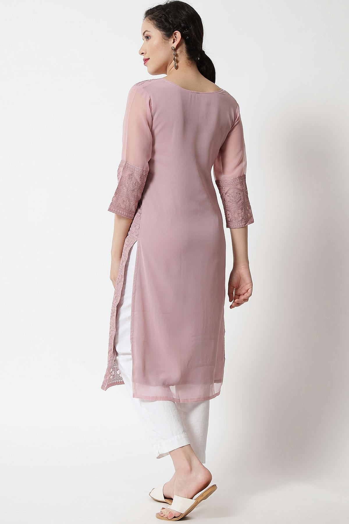 Purple Colour Georgette Kurti VSKR1111278